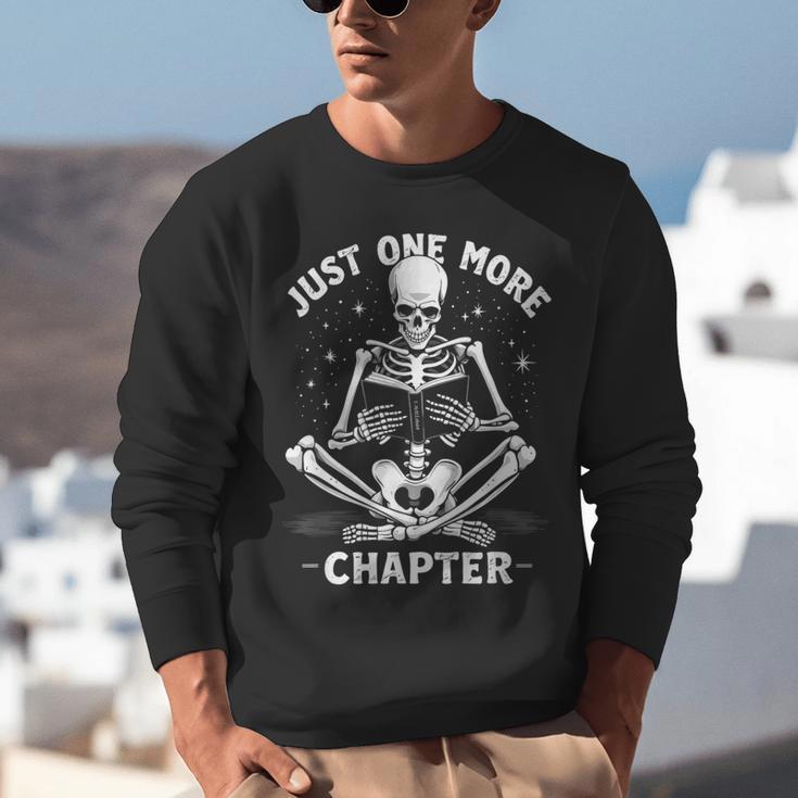 Just One More Chapter Skeleton Reading Bookworm Unisex Sweatshirt Just One More Chapter Skeleton Reading Bookworm Unisex Sweatshirt