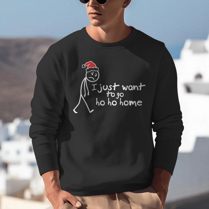 I Just Want To Go Ho Ho Home Christmas Introvert Unisex Sweatshirt