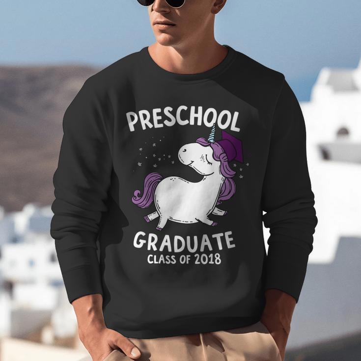 Kids Class Of 2018 Unicorn Preschool Graduation For Girls Unisex Sweatshirt