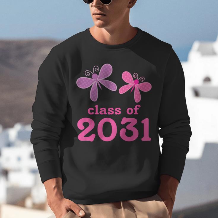 Kids Class Of 2031 Kindergarten Girls Graduation T-Shirt Unisex Sweatshirt