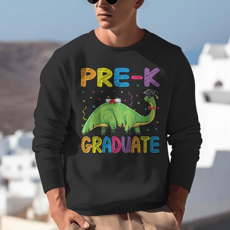 Kids Pre-K Graduate Brontosaurus Dino Pre Kindergarten Graduation Unisex Sweatshirt