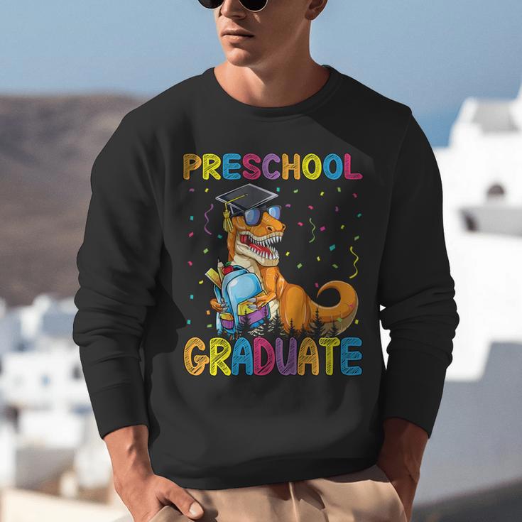 Kids Preschool Graduate Dinosaur Trex Preschool Graduation Unisex Sweatshirt