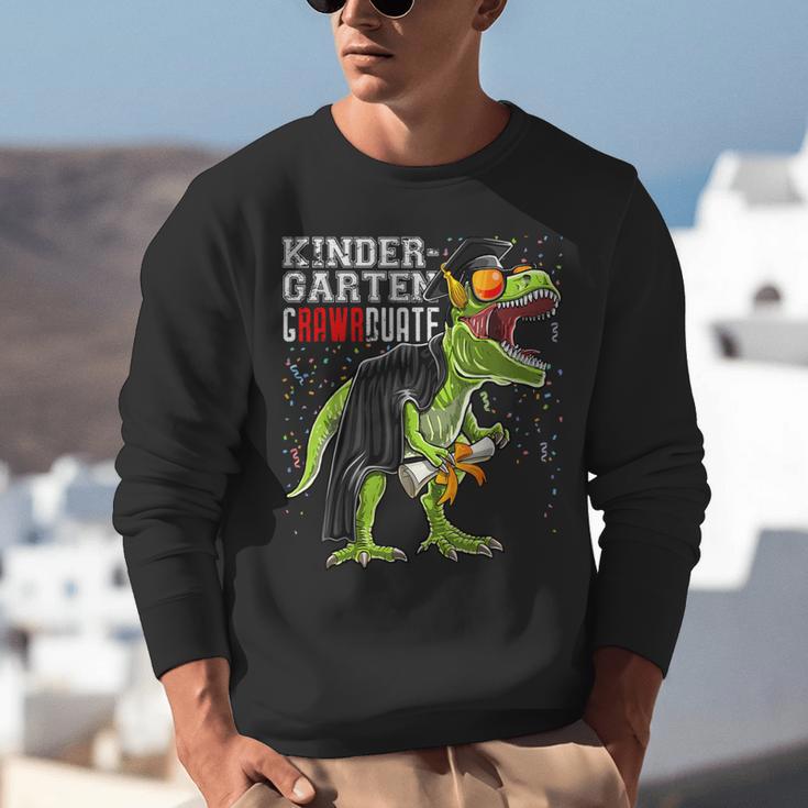Kindergarten Grawrduate Dinosaur Graduation Cap Shirt Unisex Sweatshirt