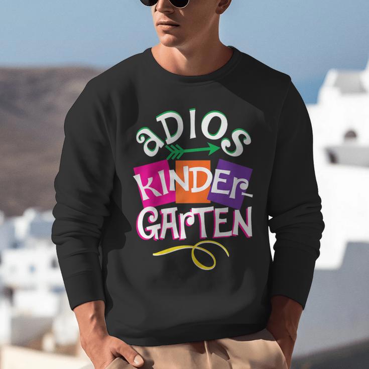 Last Day Of School Adios Kindergarten Graduation Kids Girls Unisex Sweatshirt