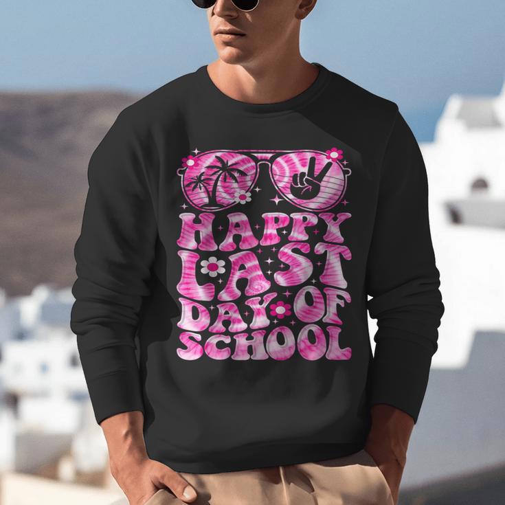 Last Day Of School Teacher Students School Graduation Groovy Unisex Sweatshirt