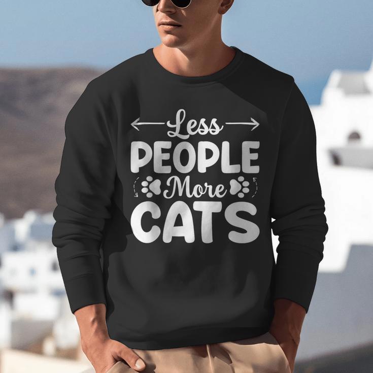 Less People More Cats Introvert's Dream Tee Unisex Sweatshirt