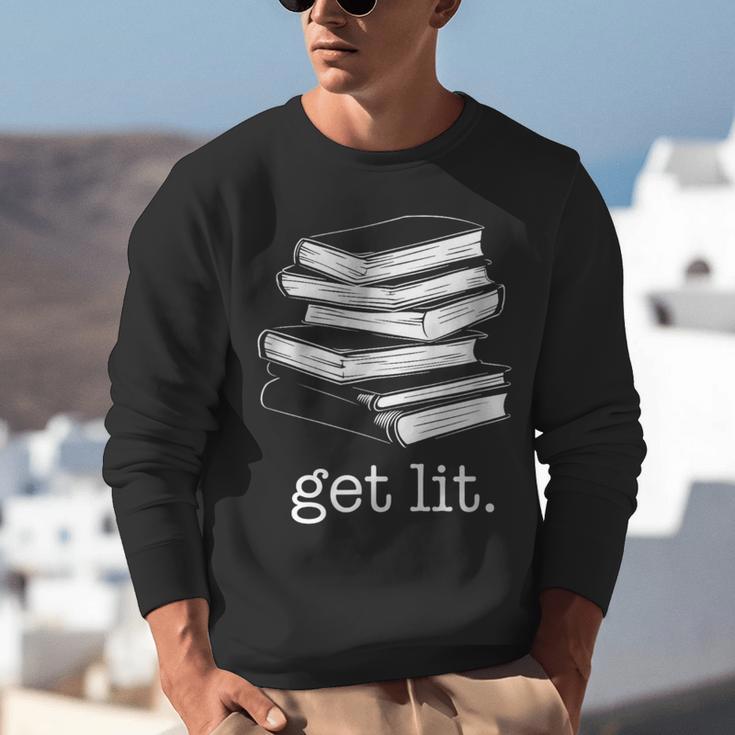 Let's Get Lit Books Unisex Sweatshirt Let's Get Lit Books Unisex Sweatshirt