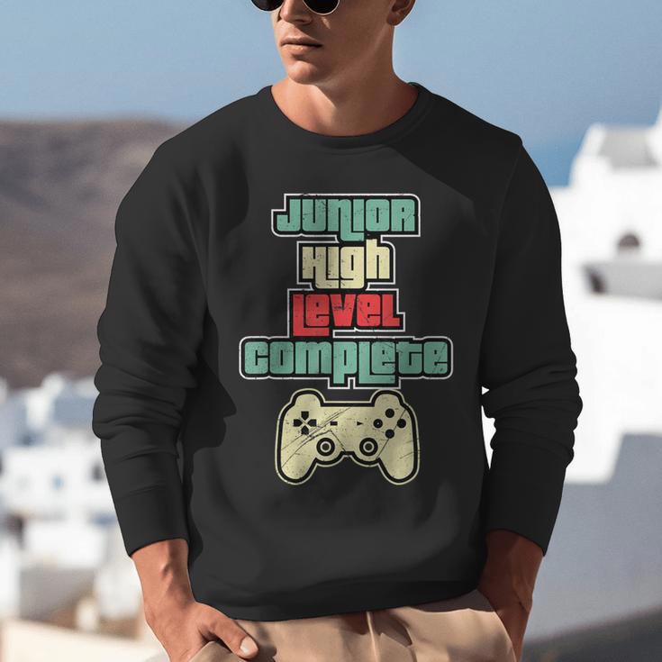 Level Complete Jr High School Graduation Grad SloganShirt Unisex Sweatshirt
