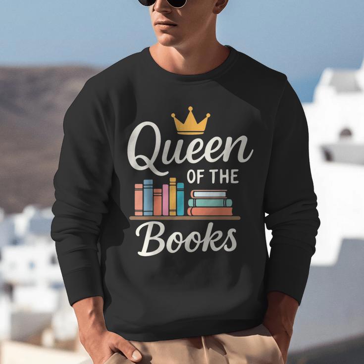 Librarian Queen Of The Books Book Reading Library Unisex Sweatshirt