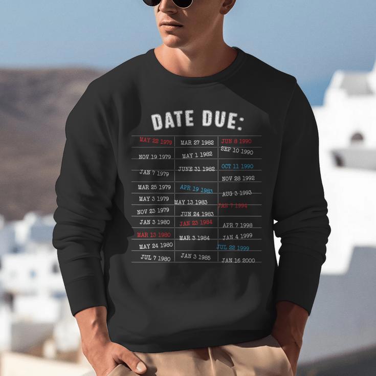 Library Due Date Stamp Card Librarian Book Reading Vintage Unisex Sweatshirt Library Due Date Stamp Card Librarian Book Reading Vintage Unisex Sweatshirt