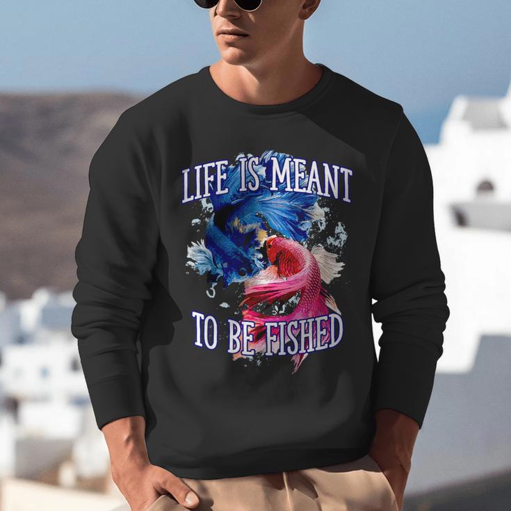 Life Meant To Fished Introvert Sayings Antisocial Quotes Unisex Sweatshirt Life Meant To Fished Introvert Sayings Antisocial Quotes Unisex Sweatshirt