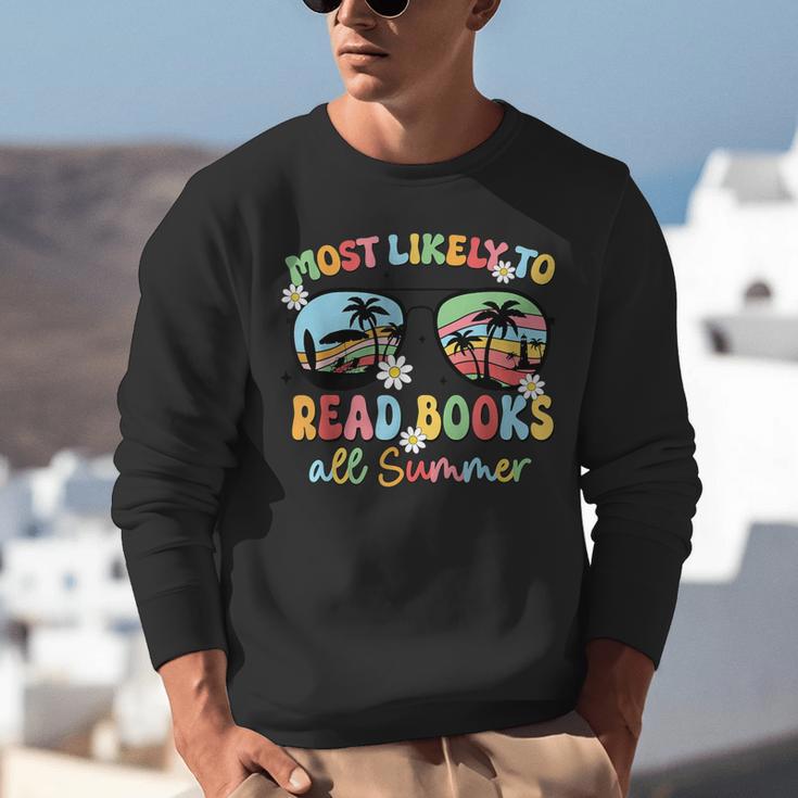 Most Likely To Read Books All Summer Book Lovers Unisex Sweatshirt