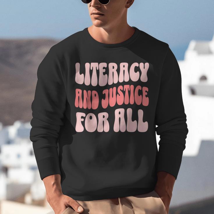 Literacy And Justice For All Book Lover Unisex Sweatshirt Literacy And Justice For All Book Lover Unisex Sweatshirt