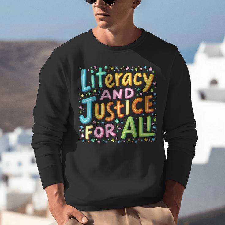 Literacy And Justice For All Protect Banned Books Library Unisex Sweatshirt Literacy And Justice For All Protect Banned Books Library Unisex Sweatshirt