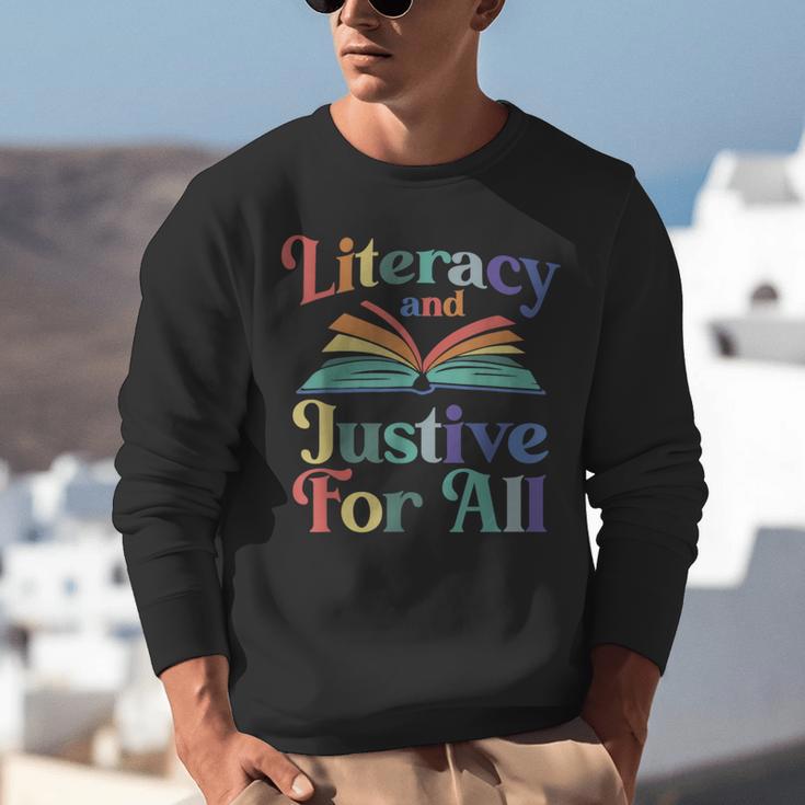 Literacy Justice For All Stop Book Banning Protect Librarian Unisex Sweatshirt Literacy Justice For All Stop Book Banning Protect Librarian Unisex Sweatshirt