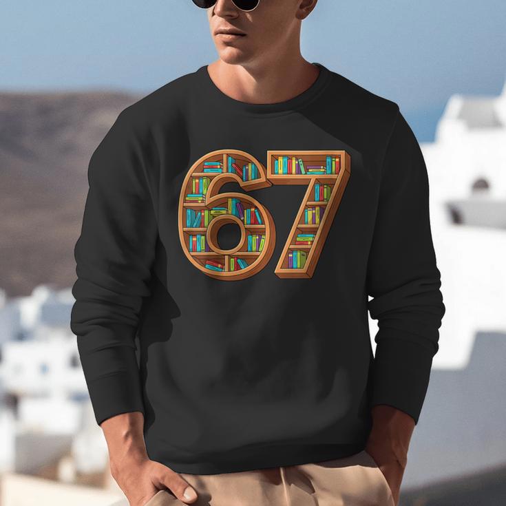 Literary 67 Bookshelf Six Seven Reading Meme Unisex Sweatshirt Literary 67 Bookshelf Six Seven Reading Meme Unisex Sweatshirt