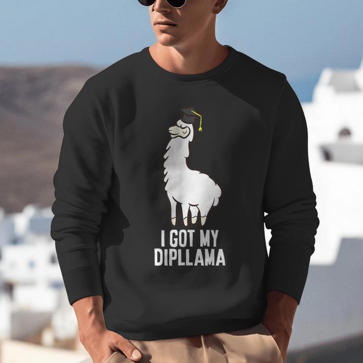 LLama Graduation I Got My Dipllama Cute Llama Unisex Sweatshirt