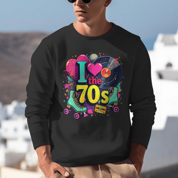 I Love The 70s Vintage Cassette Roller Vinyl Nostalgia 70s Unisex Sweatshirt