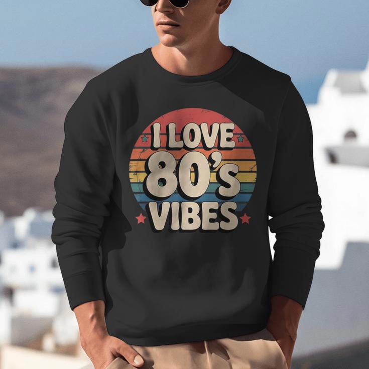 I Love 80’s Vibes Retro 80s Style Vintage Sunset Nostalgia Unisex Sweatshirt