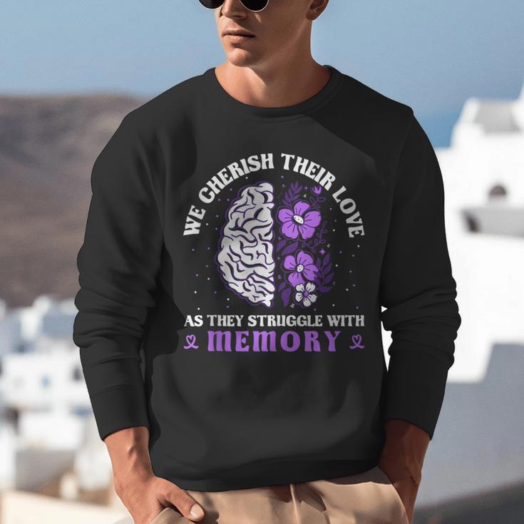 Love And Memory Floral Bain Inspirational Dementia Awareness Unisex Sweatshirt