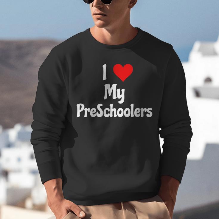 I Love My PreSchool Students Teachers Educators Graduation Unisex Sweatshirt