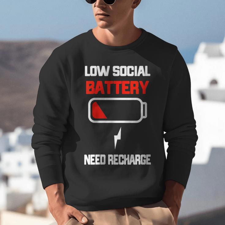 Low Social Battery Need Recharge Introvert Self-Care Unisex Sweatshirt Low Social Battery Need Recharge Introvert Self-Care Unisex Sweatshirt