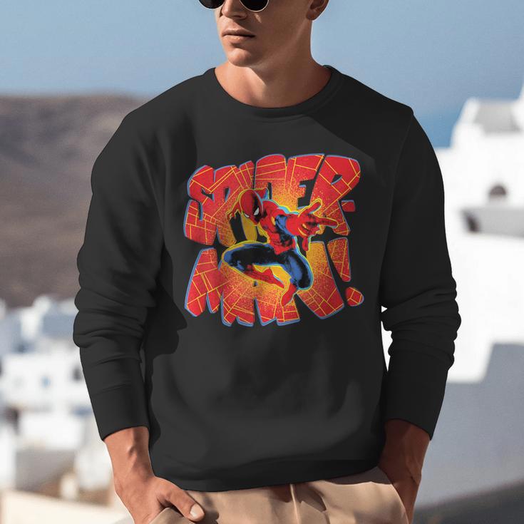 Marvel Spider-Man Peter Parker Comic Book Letter Logo Unisex Sweatshirt