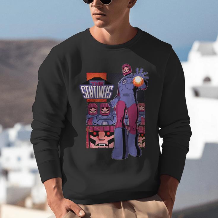 Marvel X-Men '97 Sentinels Vintage Classic Comic Book Panels Unisex Sweatshirt