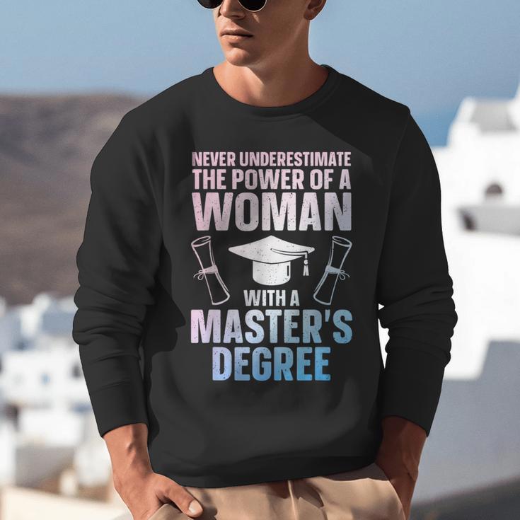 Masters Degree Graduation Art For Women Girls Masters Degree Unisex Sweatshirt