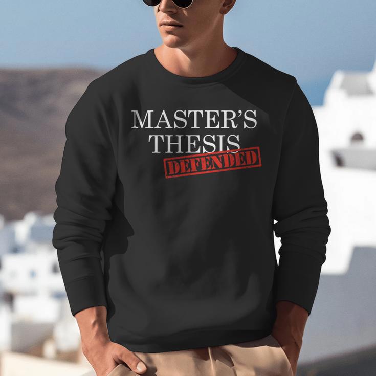 Master's Thesis Defense Tshirt Defended Graduation Unisex Sweatshirt