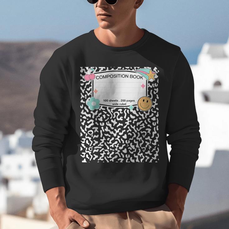 Matching Group Halloween Teacher Composition Book Notebook Unisex Sweatshirt Matching Group Halloween Teacher Composition Book Notebook Unisex Sweatshirt