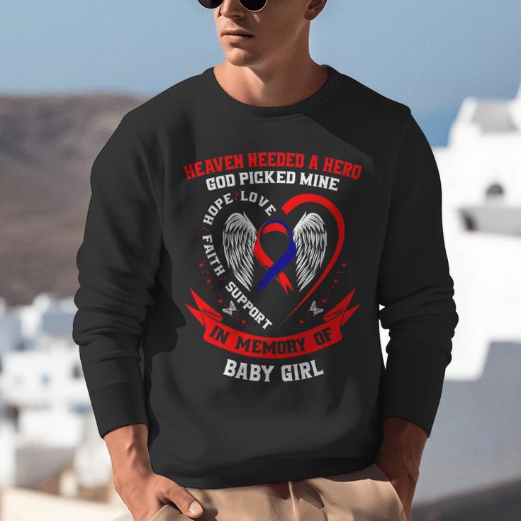 In Memory Of Baby Girl CHD Awareness Heart Disease Daughter Unisex Sweatshirt In Memory Of Baby Girl CHD Awareness Heart Disease Daughter Unisex Sweatshirt