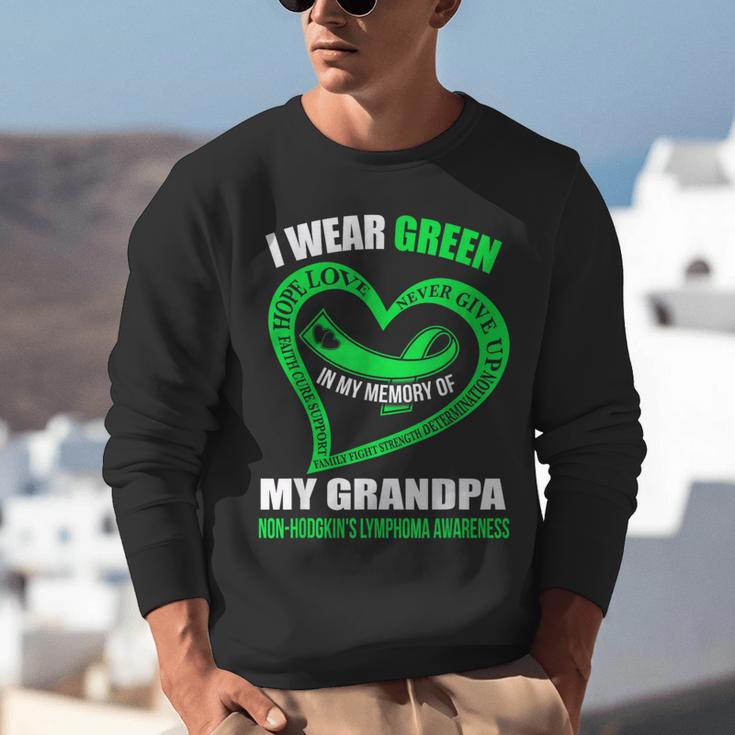 In My Memory Of My Grandpa NON-HODGKIN'S LYMPHOMA AWARENESS Unisex Sweatshirt