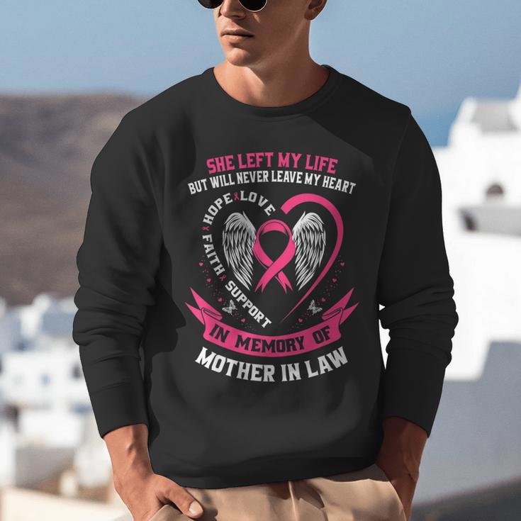 In Memory Of My Loving Mother In Law Breast Cancer Memorial Unisex Sweatshirt In Memory Of My Loving Mother In Law Breast Cancer Memorial Unisex Sweatshirt