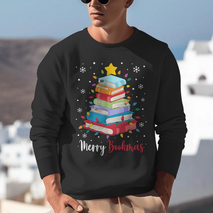 Merry Bookmas Book Christmas Tree Lights Xmas Men Women Kids Unisex Sweatshirt Merry Bookmas Book Christmas Tree Lights Xmas Men Women Kids Unisex Sweatshirt