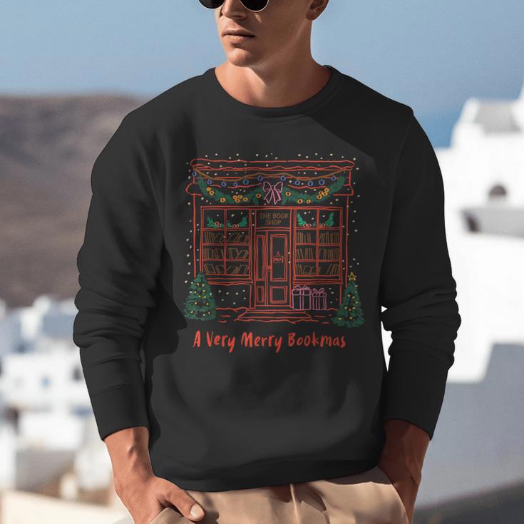 A Very Merry Bookmas Cozy Christmas Bookstore Holiday Cute Unisex Sweatshirt A Very Merry Bookmas Cozy Christmas Bookstore Holiday Cute Unisex Sweatshirt