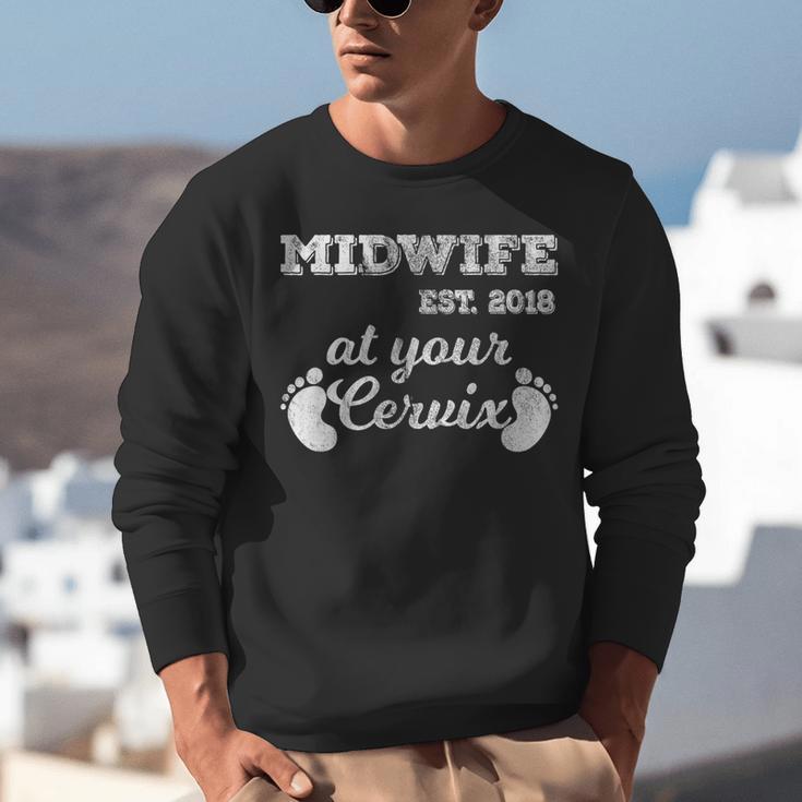 Midwife Est 2018 At Your Cervix Graduation Unisex Sweatshirt