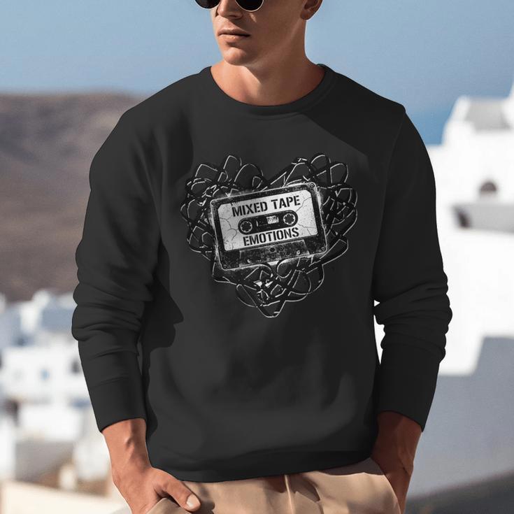 Mixed Tape Emotions Music Lover Nostalgia Quote Unisex Sweatshirt