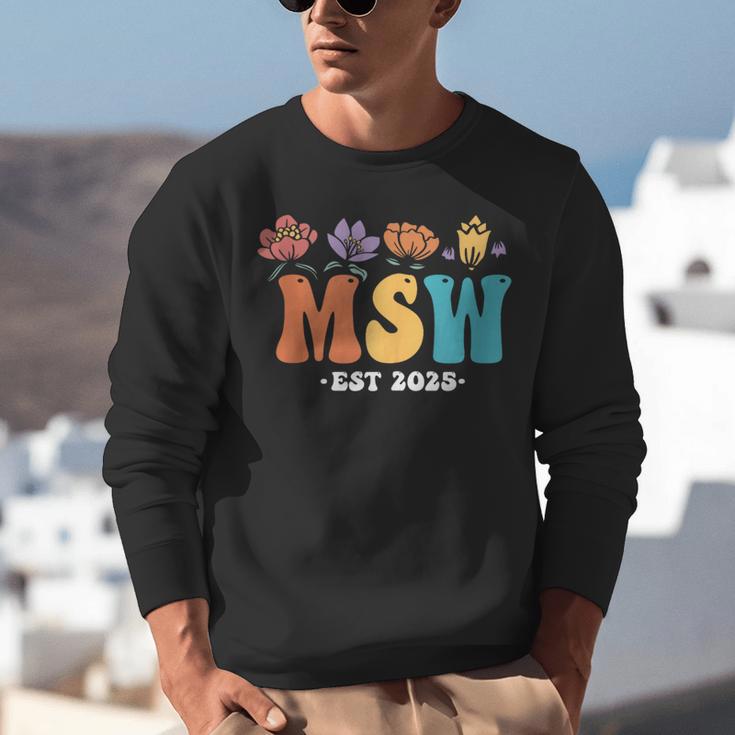 MSW Est 2025 Graduation School Social Worker Shirt Master Unisex Sweatshirt