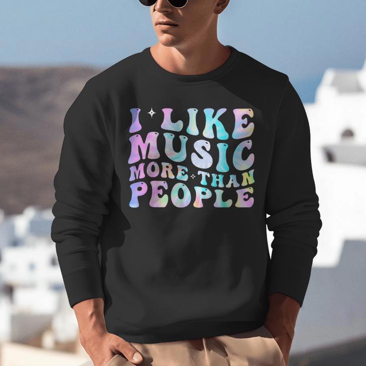 I Like Music More Than People Introvert Musician Retro Unisex Sweatshirt I Like Music More Than People Introvert Musician Retro Unisex Sweatshirt