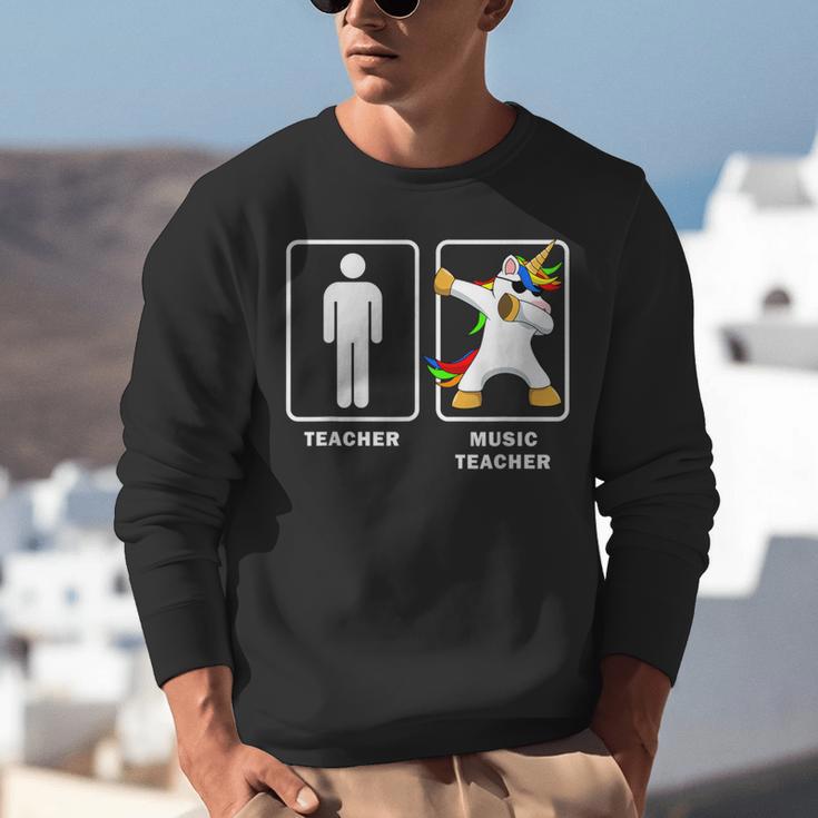 Music Teacher Dabbing Unicorn Graduation Shirt Unisex Sweatshirt