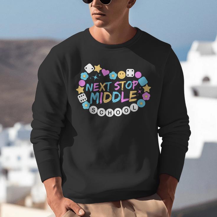 Next Stop Middle School Groovy Elementary School Graduation Unisex Sweatshirt