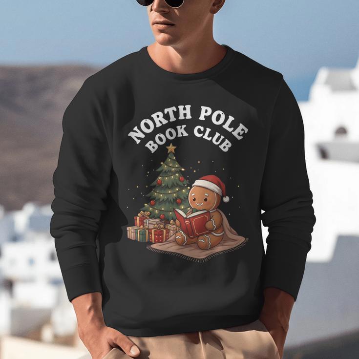 North Pole Book Club Gingerbread Christmas Reading Unisex Sweatshirt