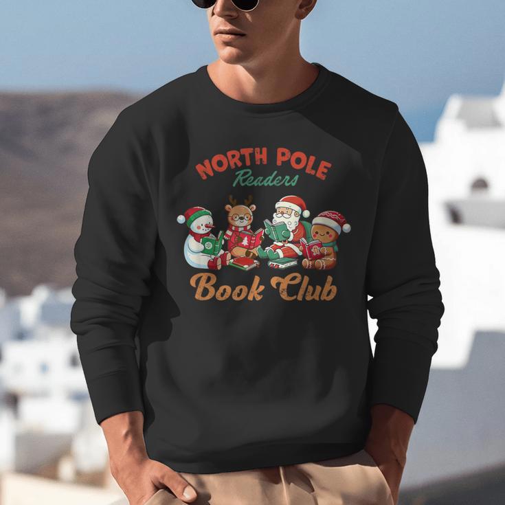 North Pole Readers Book Club Reading Book Christmas Unisex Sweatshirt North Pole Readers Book Club Reading Book Christmas Unisex Sweatshirt