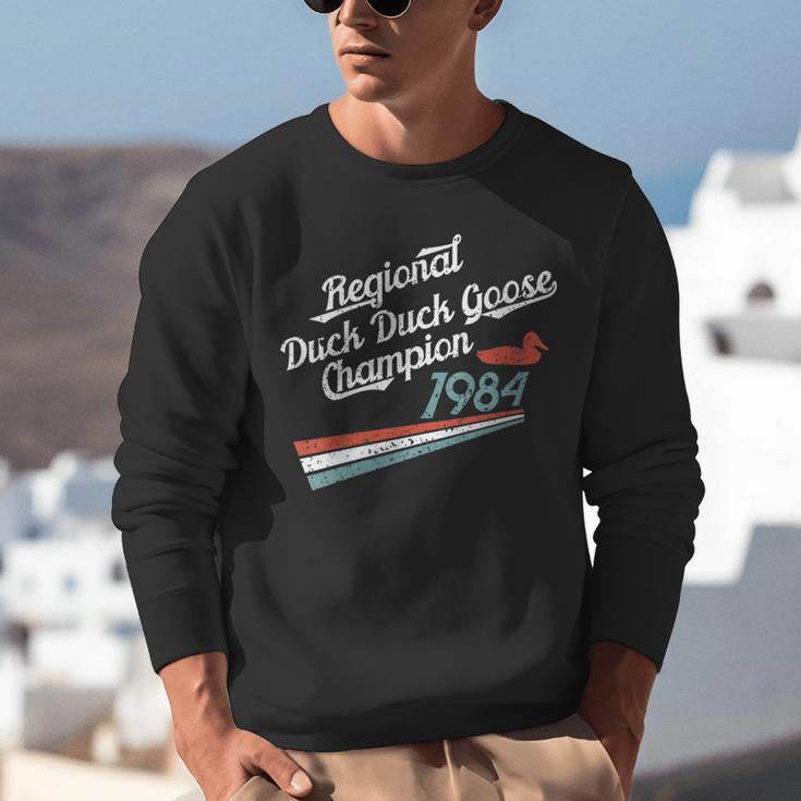 Nostalgia 80s Duck Goose Distressed Unisex Sweatshirt