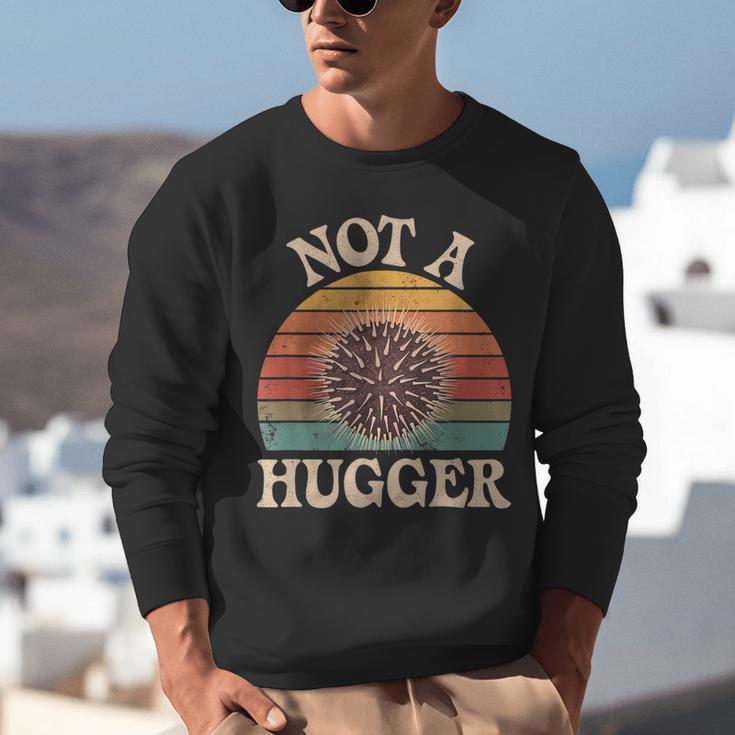 Not A Hugger Retro Sea Urchin Sarcastic Introvert Unisex Sweatshirt Not A Hugger Retro Sea Urchin Sarcastic Introvert Unisex Sweatshirt