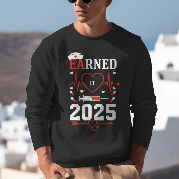 Nurse Earned It 2025 Nurse Graduation RN LPN Class Of 2025 Unisex Sweatshirt