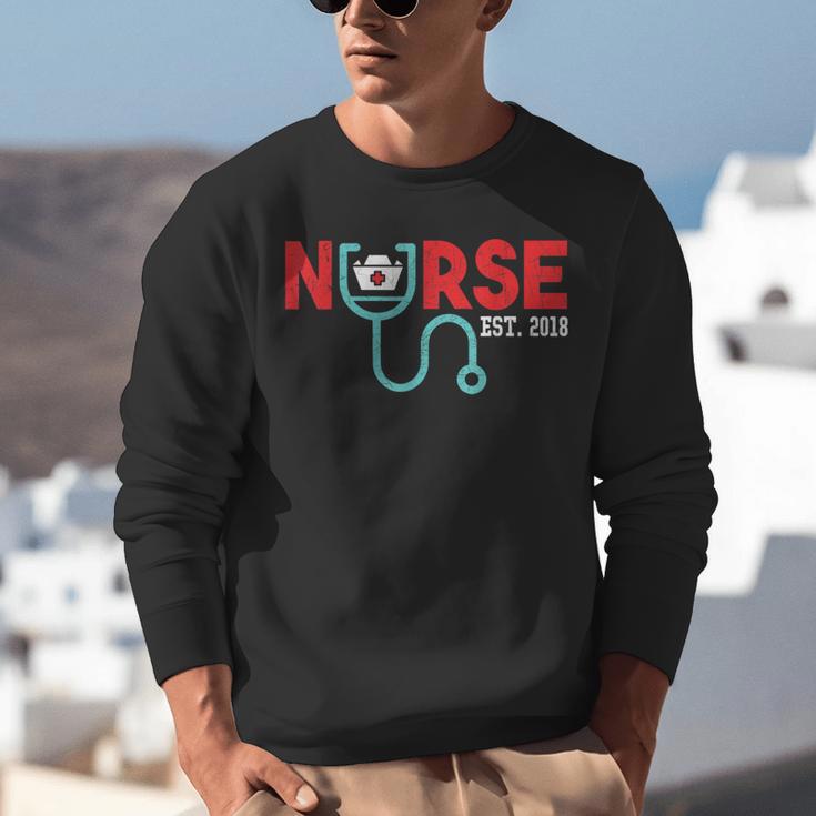 Nurse Est 2018 New Graduation Nursing School T-Shirt Unisex Sweatshirt