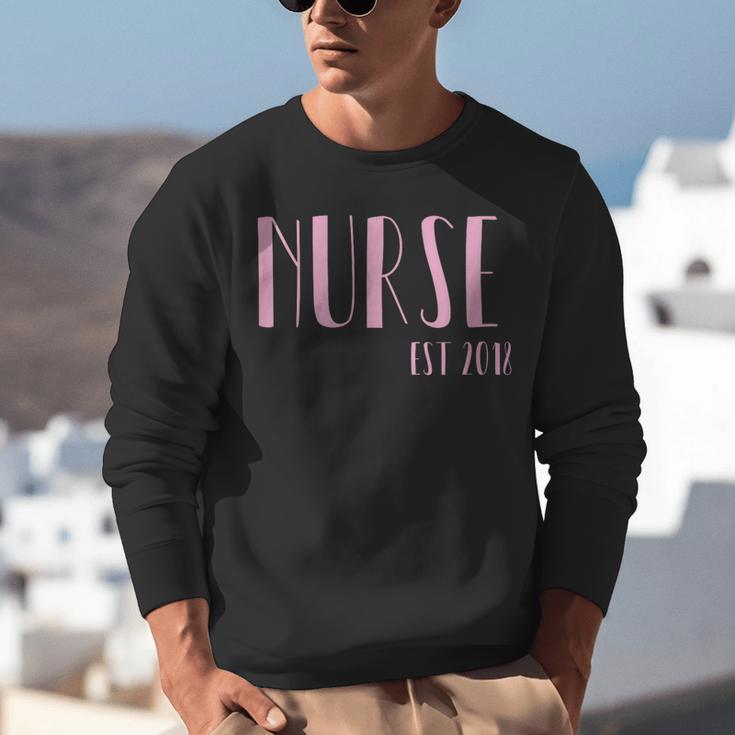 Nurse Est 2018 New Nurse Graduation Shirt Unisex Sweatshirt
