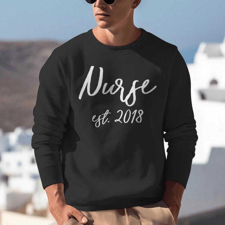 NURSE EST 2018 New Nursing School Graduation Shirt Unisex Sweatshirt